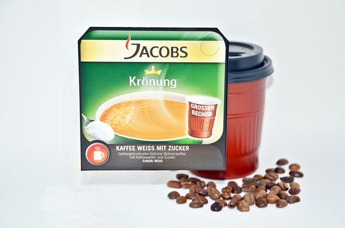 Klix Jacobs Krönung® Weiß mit Zucker groß (AD04)